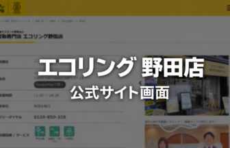エコリング 野田店 公式サイト画面