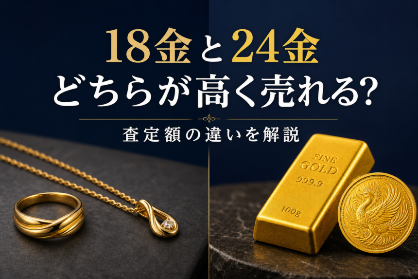 18金と24金はどちらが高く売れる？査定額の違い