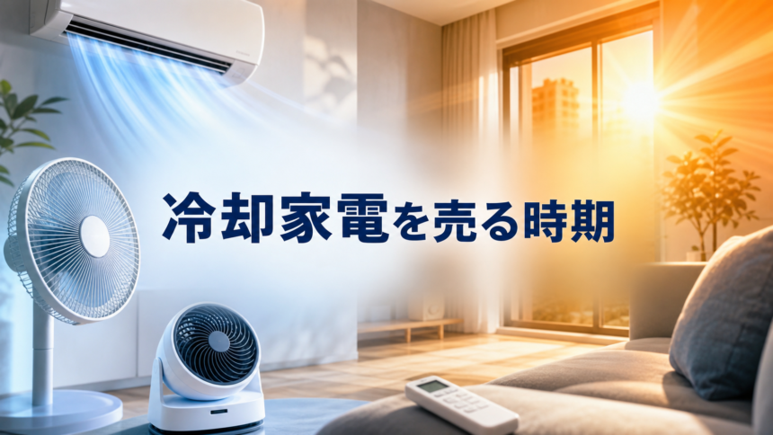 猛暑前後に確認したい冷却家電の買取時期｜エアコン・扇風機の売り方