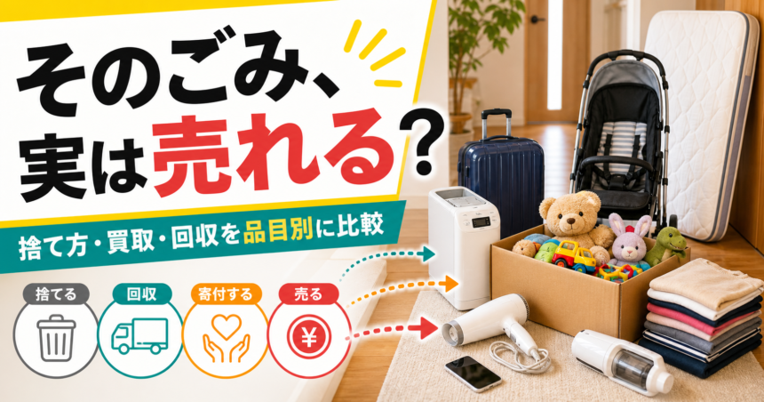 捨て方・買取・回収を品目別に比較するガイド