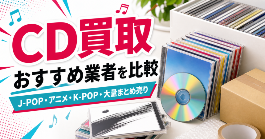 CD買取おすすめ業者 J-POP・アニメ・K-POP・大量まとめ売りを比較