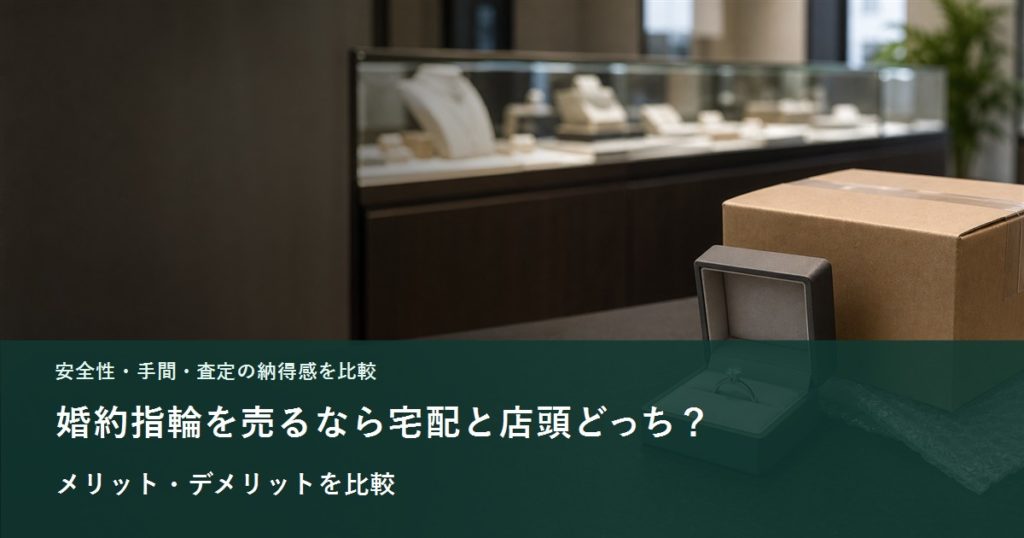 婚約指輪を売るなら宅配と店頭どっち？メリット・デメリットを比較