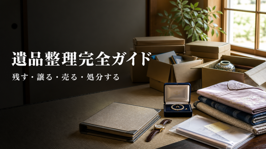 遺品整理完全ガイド｜残す・譲る・売る・処分する