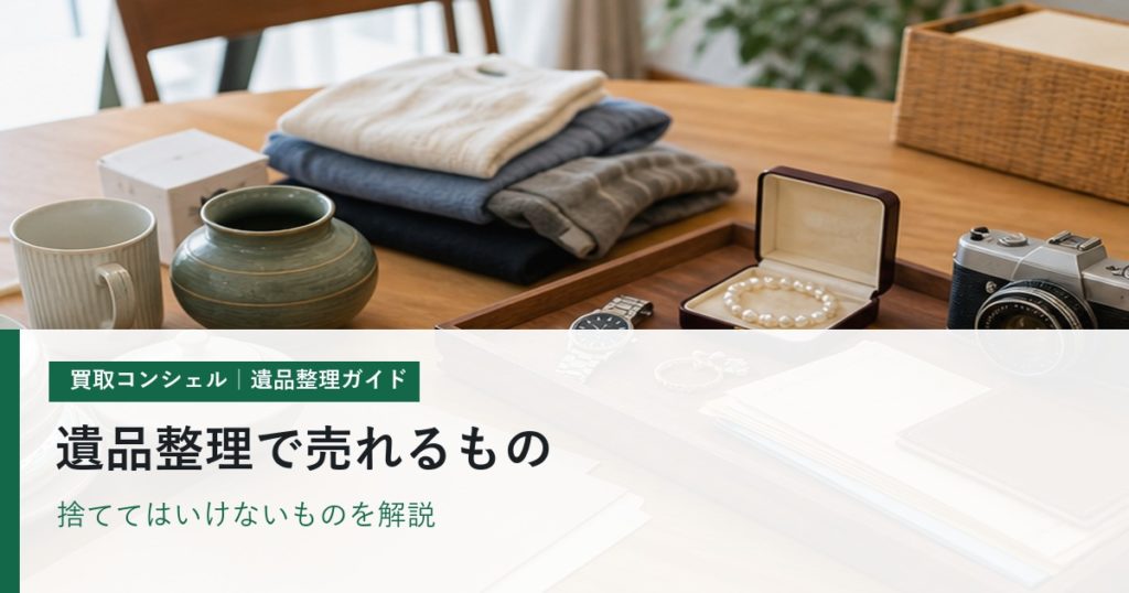 遺品整理で売れるもの・捨ててはいけないもの｜仕分けチェックリスト