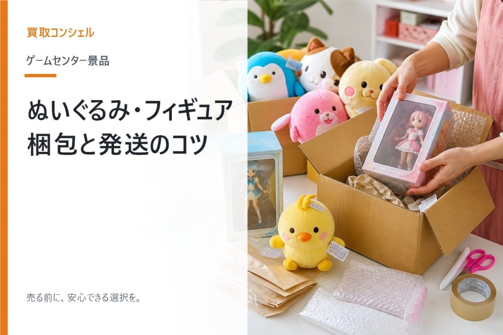ゲームセンター景品・ぬいぐるみ・フィギュアを宅配買取へ送る方法