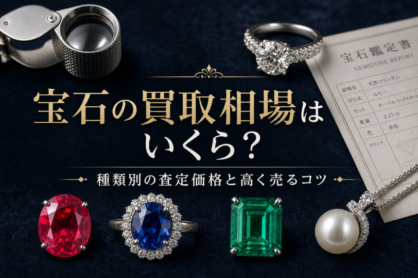 宝石の買取相場はいくら？種類別の査定価格と高く売るコツを解説