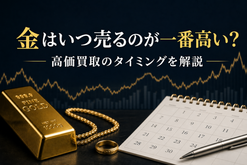 金はいつ売るのが一番高い？高価買取されやすいタイミング