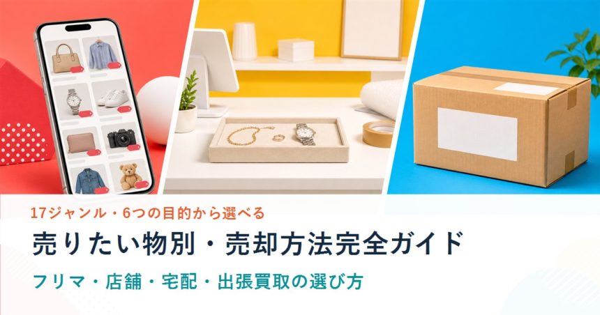 フリマ、店舗買取、宅配買取、出張買取の選び方完全ガイド