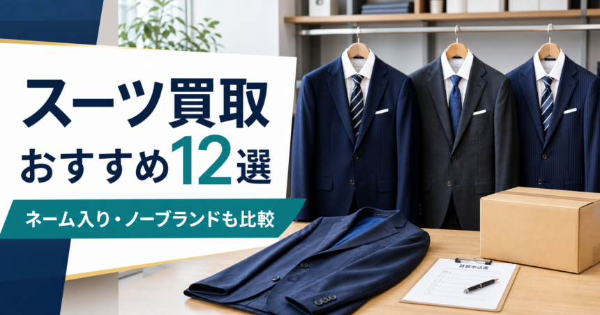 スーツ買取おすすめ12選 ネーム入り・ノーブランドも比較