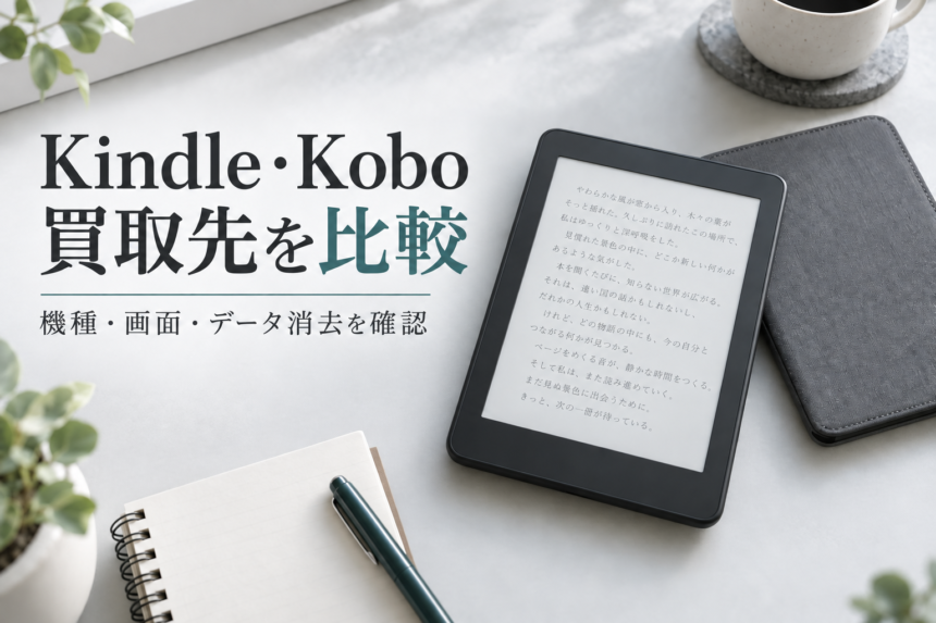 Kindle・Koboの買取先比較。読書端末の生成イメージ