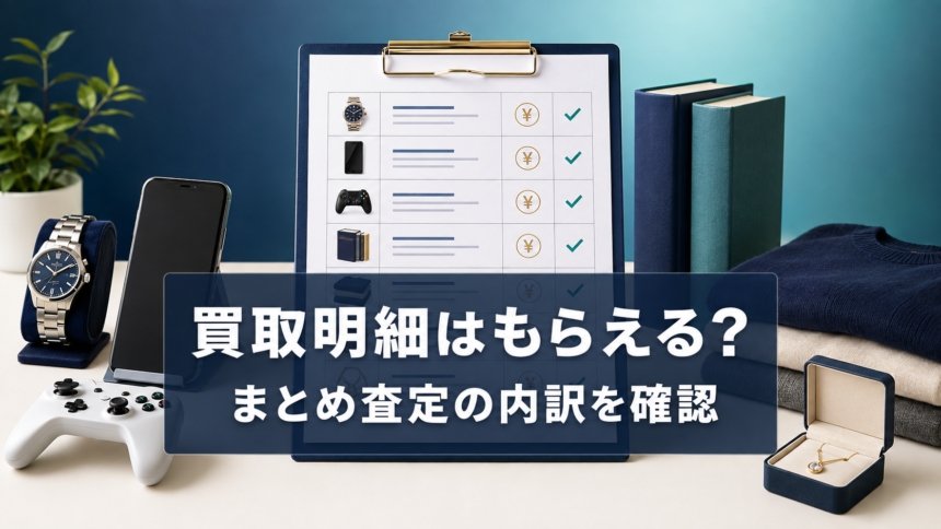買取明細とまとめ査定の内訳を確認する方法